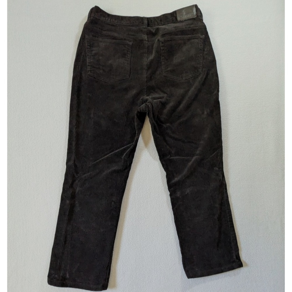 Lauren Jeans Co Corduroy Pants Womens 14P Black Stretch Classic Straight Leg - Picture 5 of 9